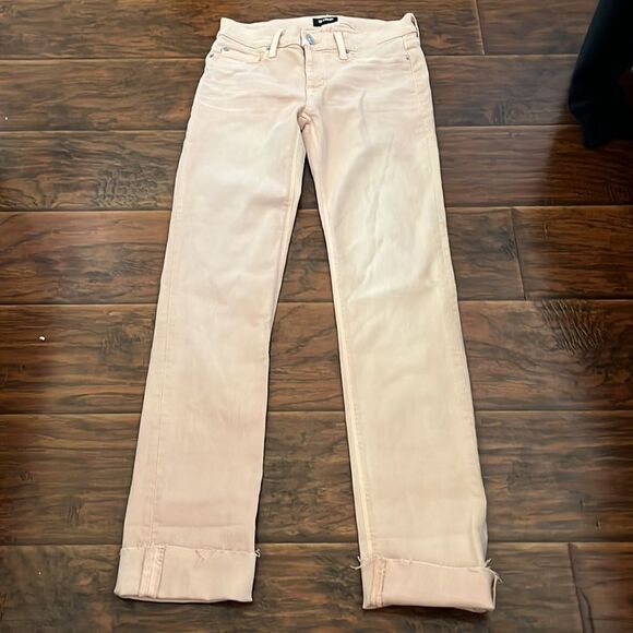 Hudson Tally Deep Cuff Crop Skinny Jeans Feminine Contemporary Casual Coastal - Picture 6 of 15